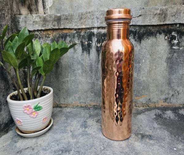 TipC 100% Cooper made Bottle, Water bottle, pure cooper made,Luxury Design, Capacity 900 ML, Traditional pure copper drink ware