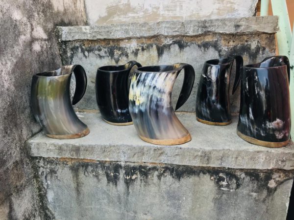 Pack of 5 Viking Buffalo Drinking Horn Mug, Drinking Tankard, Medieval Ale Horn Cup, Groomsmen Gift, Wedding Gift, Game of Thrones Horn Mug - Image 2