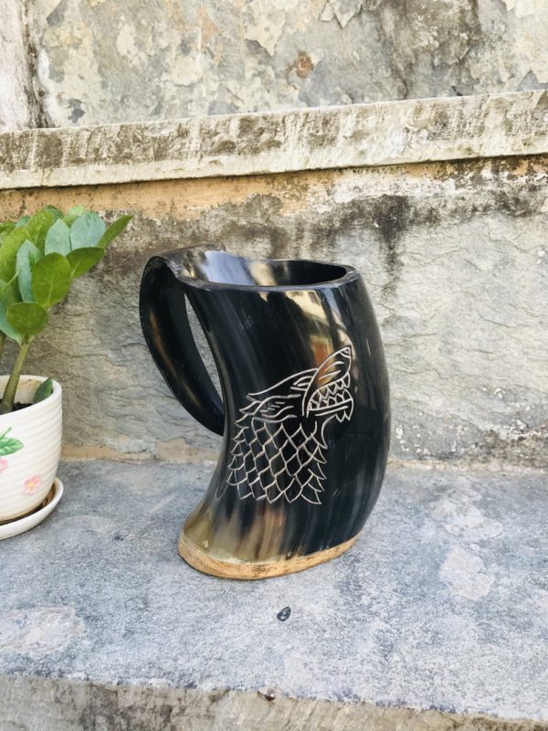 Viking Buffalo Drinking Horn Mug, Drinking Tankard, Medieval Ale Horn Cup, Groomsmen Best Man Gift, Wedding Gift, Game of Thrones Horn Mug