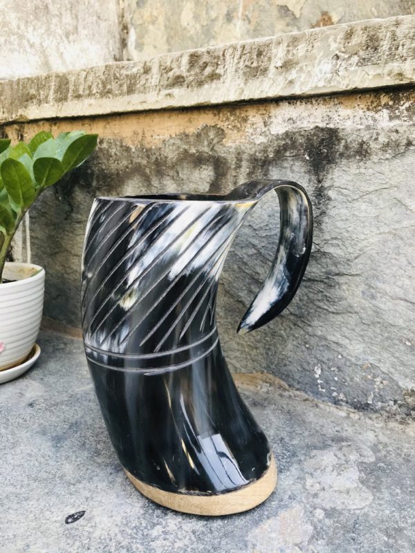 Viking Buffalo Drinking Horn Mug, Drinking Tankard, Medieval Ale Horn Cup, Groomsmen Best Man Gift, Wedding Gift, Game of Thrones Horn Mug