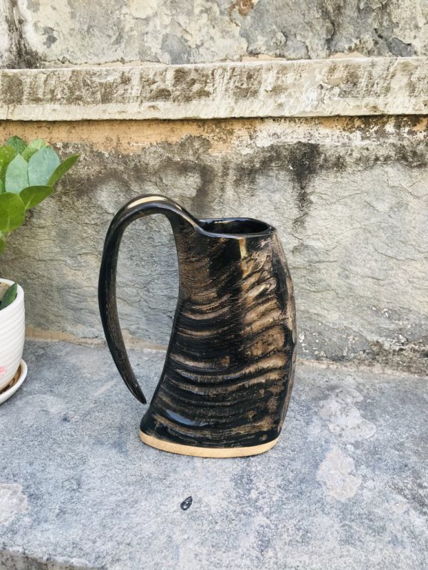 Viking Buffalo Drinking Horn Mug, Drinking Tankard, Medieval Ale Horn Cup, Groomsmen Best Man Gift, Wedding Gift, Game of Thrones Horn Mug