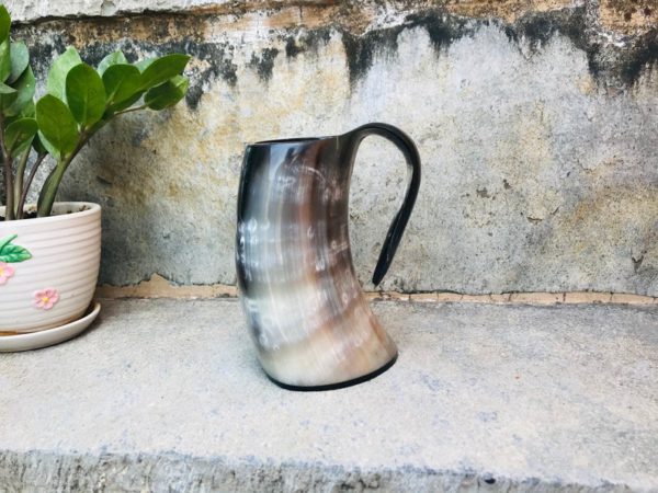 Viking Buffalo Drinking Horn Mug, Drinking Tankard, Medieval Ale Horn Cup, Groomsmen Best Man Gift, Wedding Gift, Game of Thrones Horn Mug - Image 2