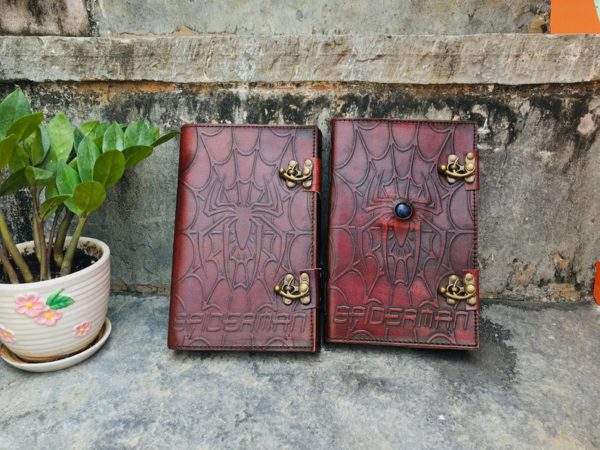 PACK OF 2 Leather Journal, Travel Diary, Leather Notebook, Refillable Diary, Journal With Stone Lock, Newspaper, Best Valentine Gift