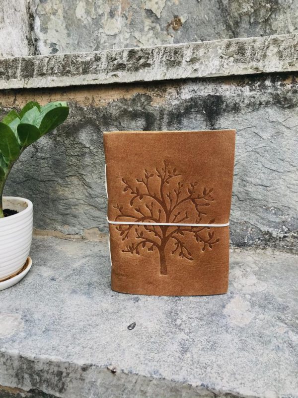 2 Tree of Life Leather Journal, Travel Vintage Journal, Leather Lock Notebook, Refillable Diary, Sketchbook, Newspaper, Best Valentine Gift - Image 2