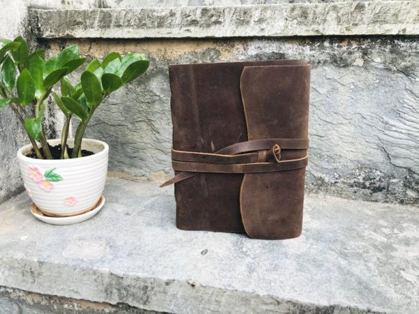 2 Suede Leather Journal, Travel Vintage Journal, Non-Refillable Diary, Lock Journal, Notebook, Sketchbook, Newspaper, Best Valentine Gift - Image 4